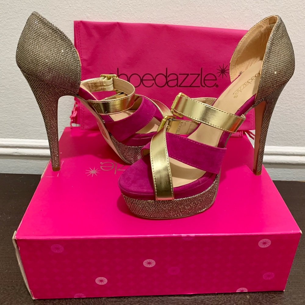 Naya gold bling heels